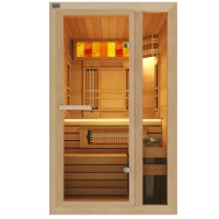 Одноместная комбинированная сауна Comfort из кедра