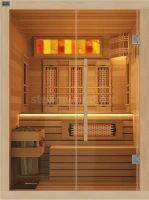 Двухместная комбинированная сауна Luxury из кедра