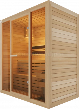 Трехместная финская сауна Comfort из кедра