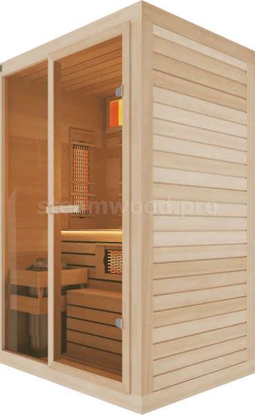 Двухместная комбинированная сауна Comfort из кедра