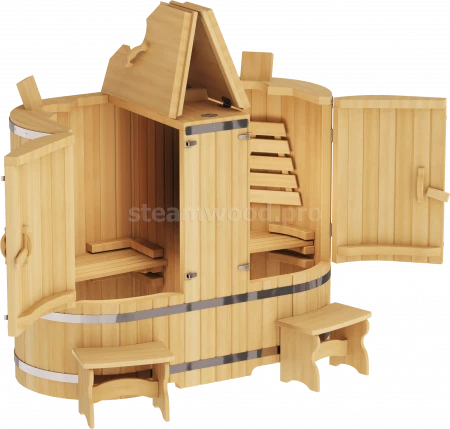 Кедровая фитобочка двухместная Классическая