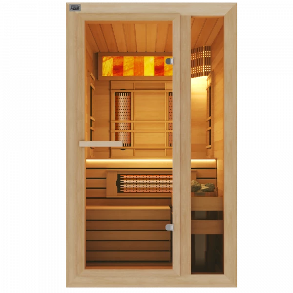 Одноместная комбинированная сауна Comfort из кедра